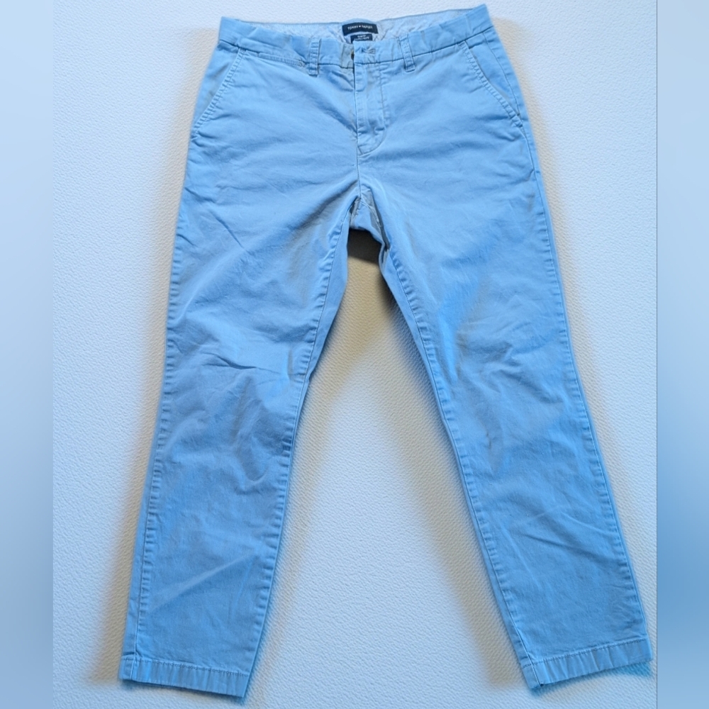 Tommy Hilfiger Chino Pants Mens 32x30 Slim Fit Light Blue  Straight Leg